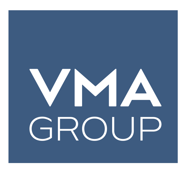 VMA Group logo in blue on a white background.